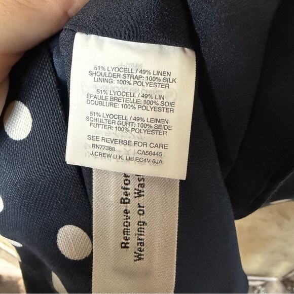 J. Crew Tie Strap Dress in Polka Dot Size 0 - Picture 14 of 15